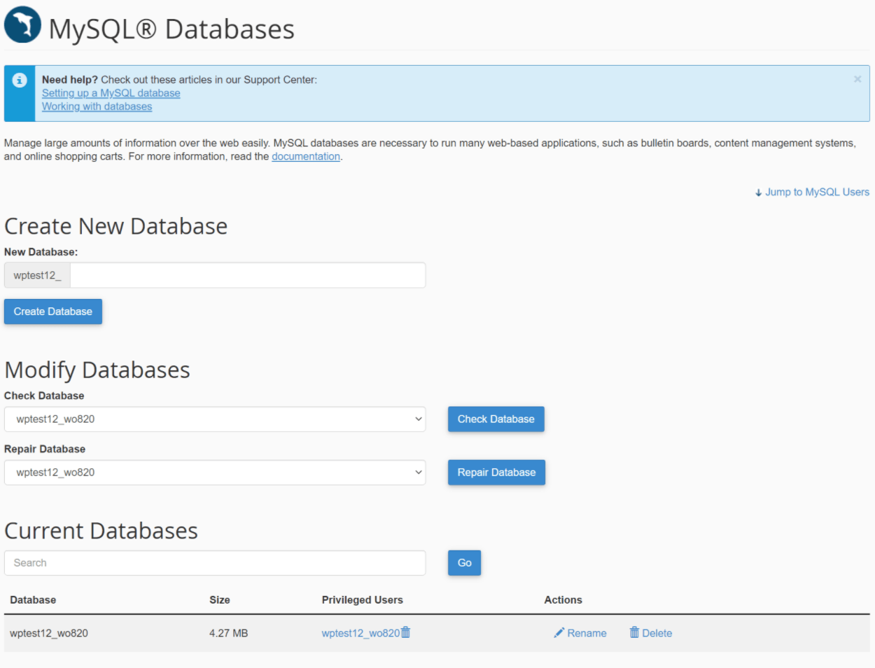 Database interface